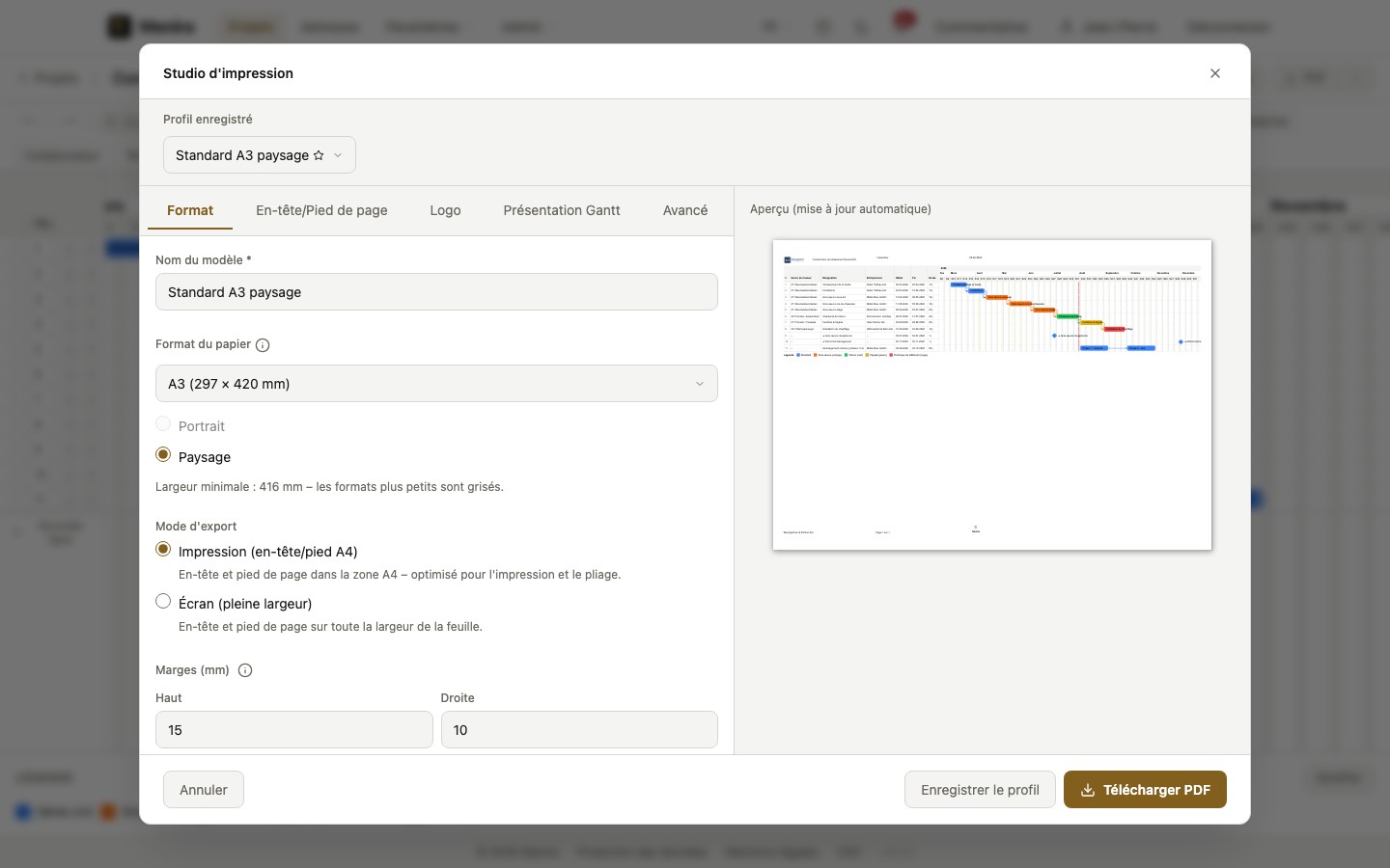 Export PDF