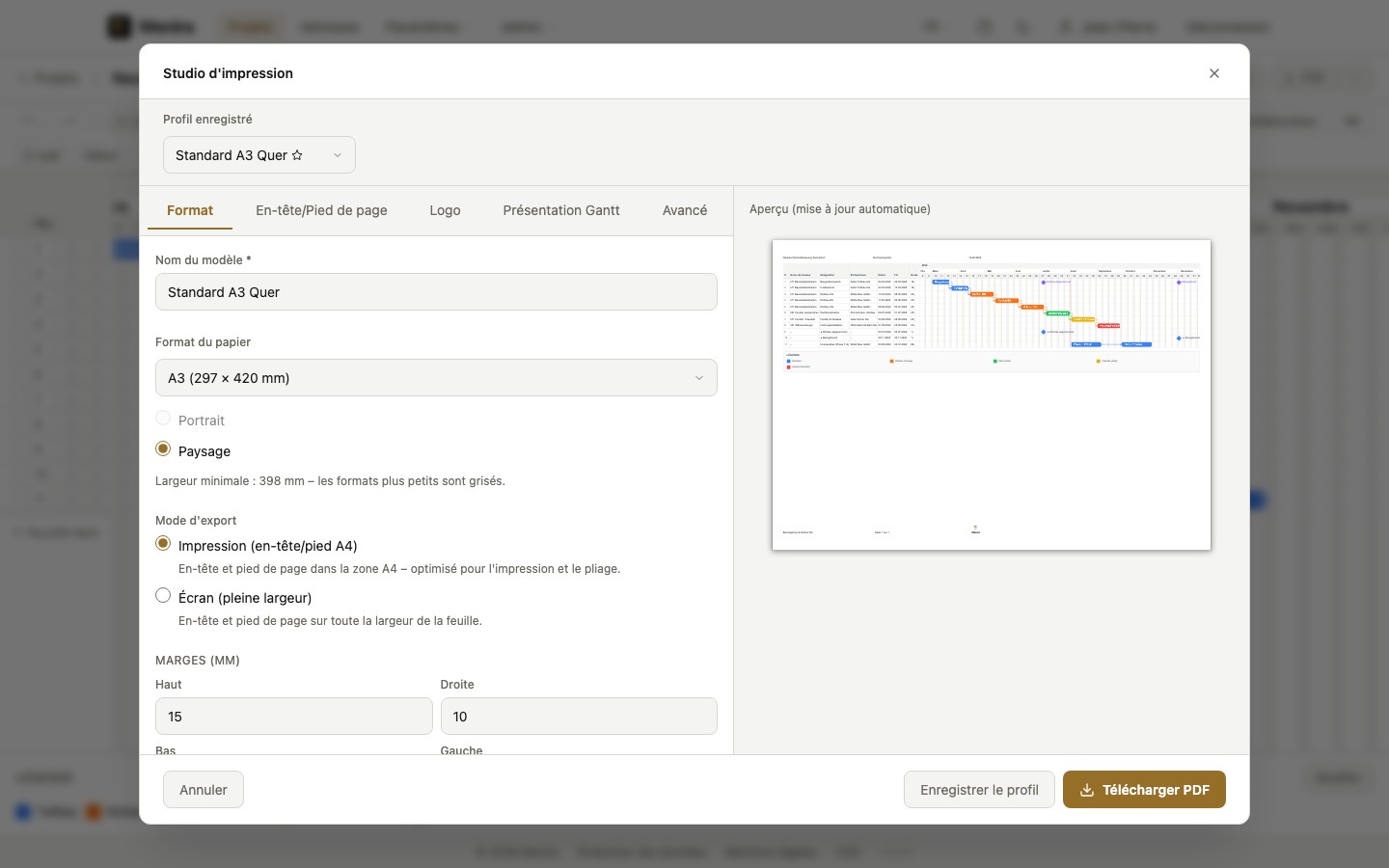 Export PDF
