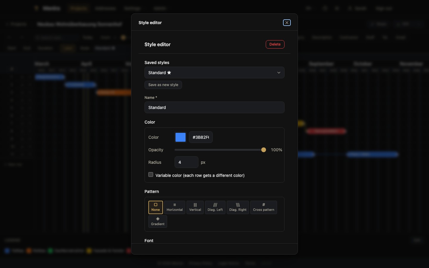 Style editor