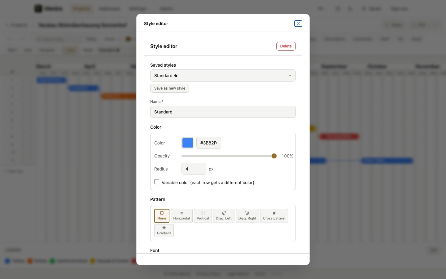 Style editor